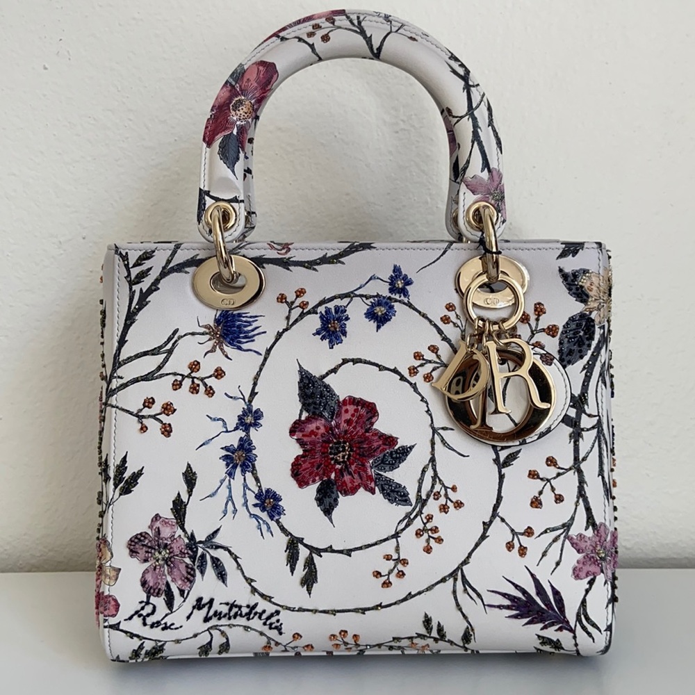 On Hold | AUTHENTIC DIOR LADY DIOR Rosa Mutabilis Beaded Bag